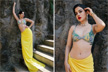 Uorfi Javed in a yellow skirt and bralette is chic summer style done right